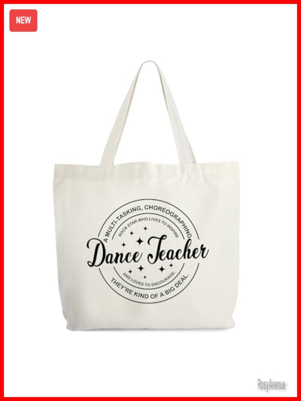 Canvas Tote Bag Dance Teacher Appreciation Gift Shoulder Bag